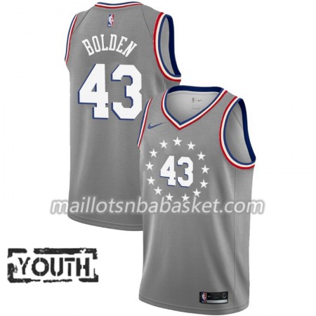 Maillot Enfant Philadelphia 76ers Jonah Bolden 43 2018-19 Nike City Edition Gris Swingman